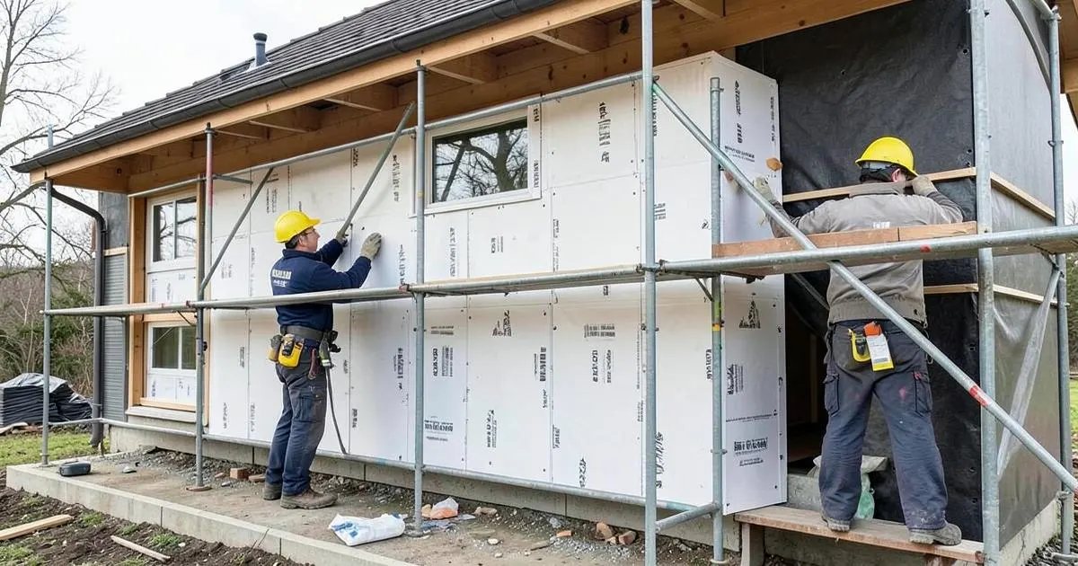 Chantier d’isolation par l’extérieur à Marmande