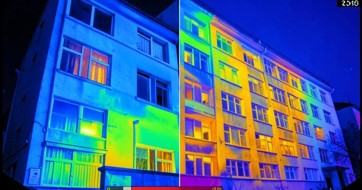 Thermographie des déperditions de chaleur d’un immeuble à Marmande